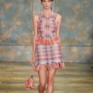 Tory Burch Tara Summer 2016 Runway Tweed Skirt, 8